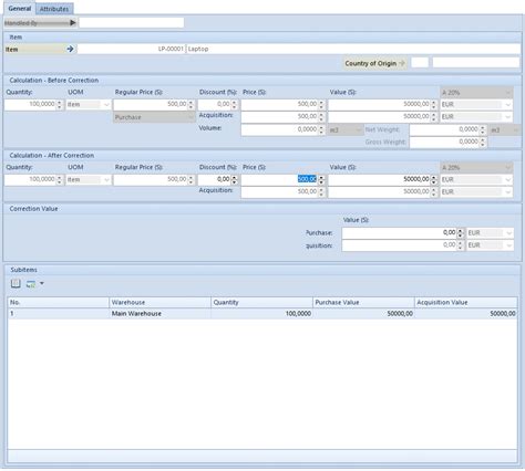 Value Corrections Comarch Erp Standard 2022 0 Knowledge Base