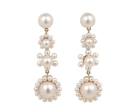 Sophie Bille Brahe Fleur Jeanne Earrings Earrings Pearl Drop Pearl