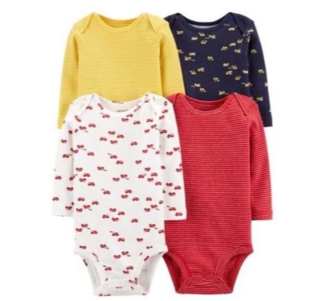 Kit Body Carters Pe As Manga Longa Roupa Infantil Para Beb Carter