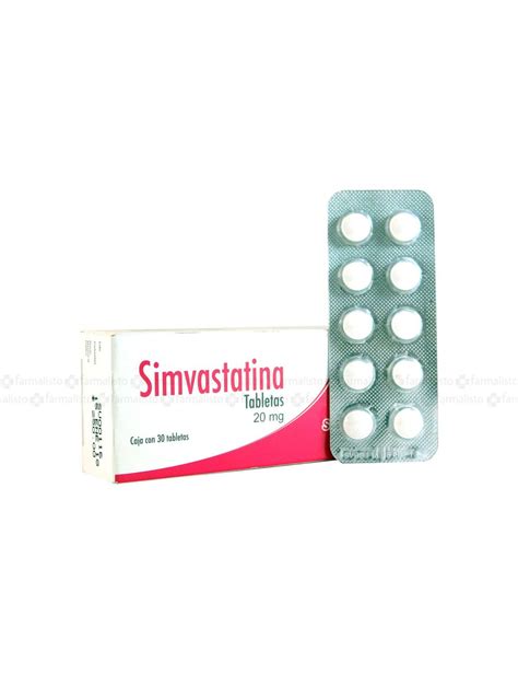 Precio Simvastatina 20 Mg Con 30 Tabletas Farmalisto Mx