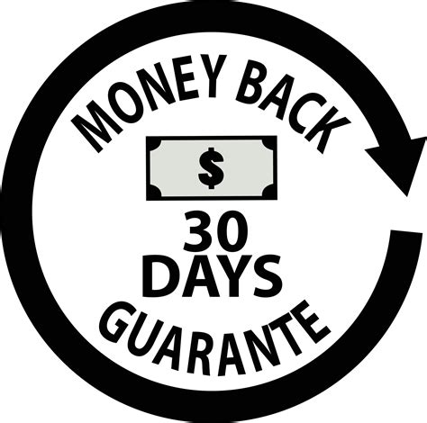 Days Money Back Guarantee Label Money Back Icon On White Background