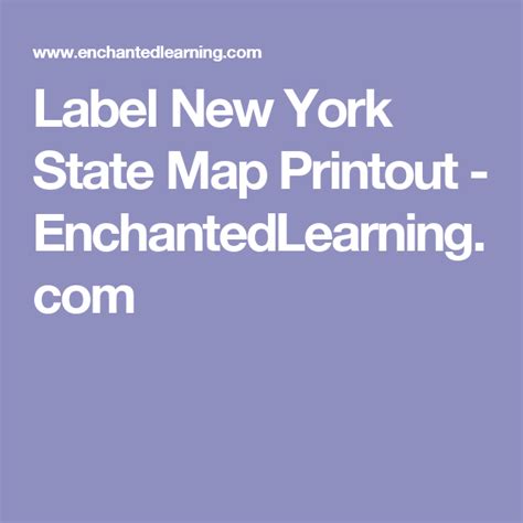 Label New York State Map Printout State Map