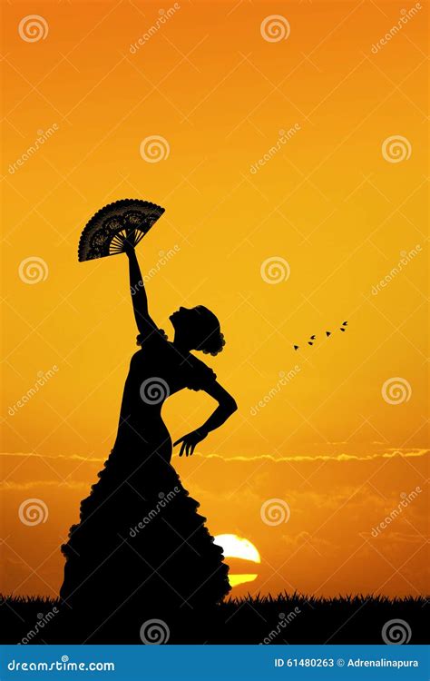 Flamenco At Sunset Stock Illustration Illustration Of Movement 61480263