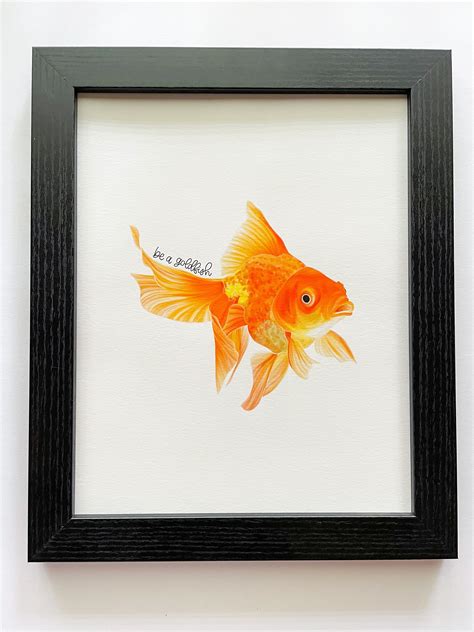 Be A Goldfish Ted Lasso Art Print X Etsy