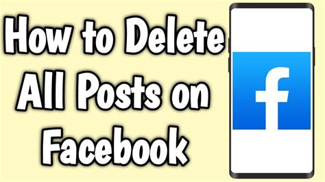 How To Delete All Posts On Facebook Youtube