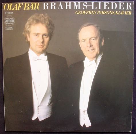 Olaf Bär Geoffrey Parsons Johannes Brahms Brahms Lieder Vinyl