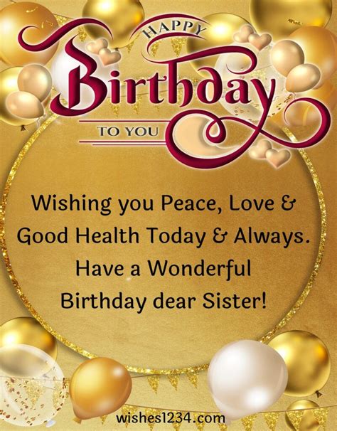 120 Birthday Wishes For Sister Birthday Wishes For Elder Sister Artofit