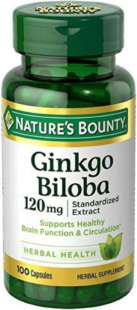 Nature S Bounty Ginkgo Biloba 120 Mg 100 Ea Walmart