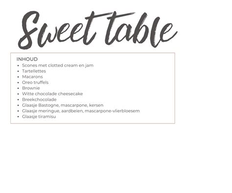 Sweet Table