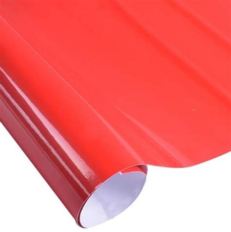 Cvanu X Inch Glossy Red Vinyl Car Wrap Sheet Roll Film Sticker