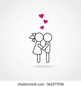 Stick Figure Kissing Stock Illustrations, Images & Vectors | Shutterstock