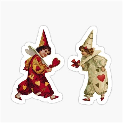 Valentine Jesters Sticker For Sale By Katew F Weird Stickers Fairy