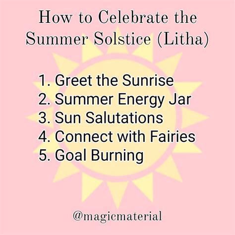 Litha Celebration Summer Solstice Ritual Summer Solstice Litha