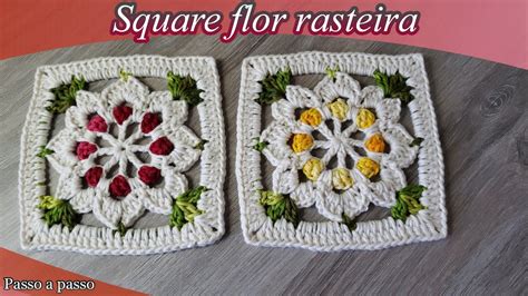 Square Flor Rasteira De Croch Simples E F Cil V Deo Aula Passo A