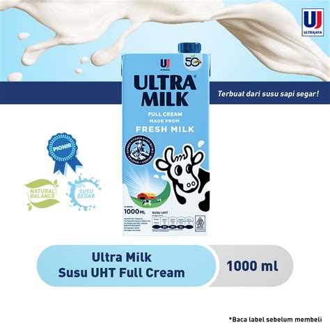 Jual Ultra Milk Susu UHT Full Cream 1L Shopee Indonesia