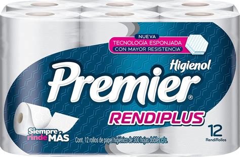 Papel Higiénico Premier Rendiplus 12 Rollos de 300 hojas dobles Mayor