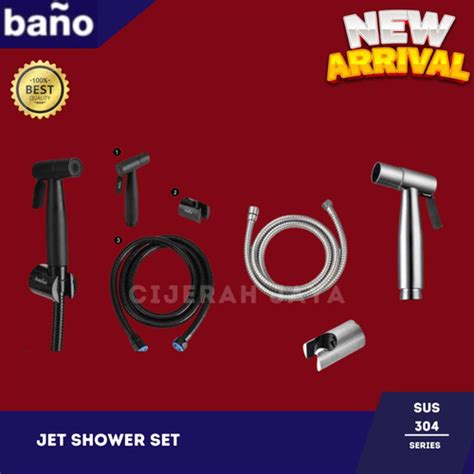 Jual JET SHOWER BANO STAINLESS SUS304 SHOWER BIDET TOILET SPRAY BLACK