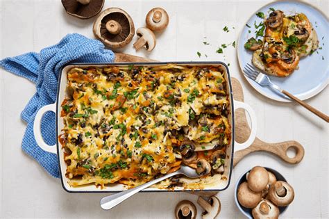 Creamy Cheesy Mushroom And Potato Bake Australian Mushrooms