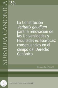 Libro La Constitucion Veritatis Gaudium Para La Renovacion De Las