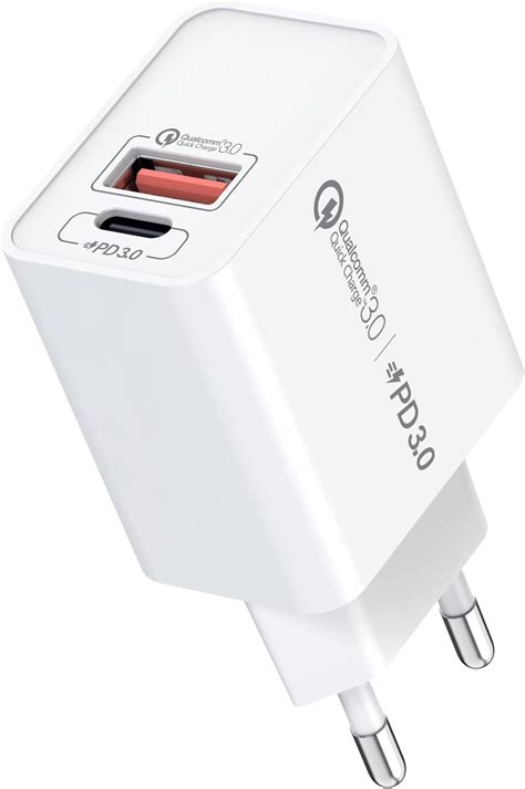 Pisen 20w Usb C Ladegerät 2 Port Usb Netzteil Pd Usb C Charger Ladestecker Und Qc 30 Usb