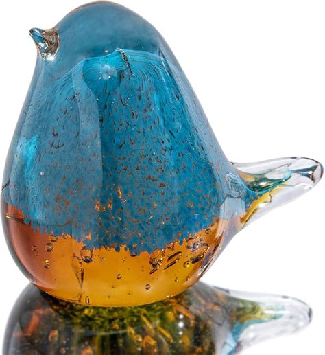 Amazon Qfkris Handmade Glass Bird Blown Glass Figurine Collectible