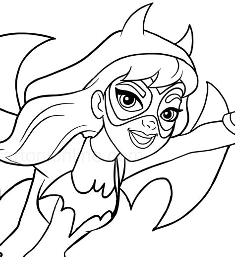 Dibujo De Batgirl De La Cara DC Superhero Girls Para Colorear