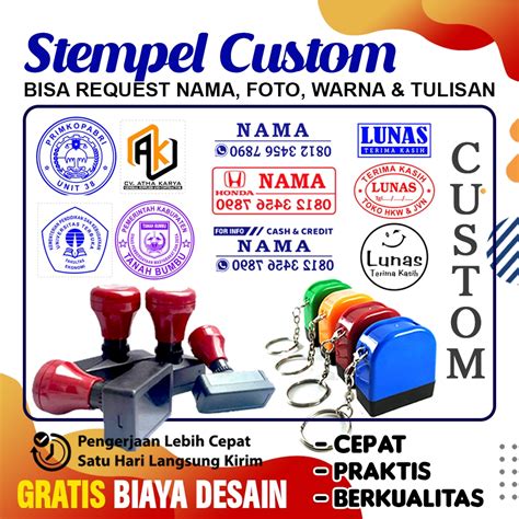 Jual Stempel Flash Otomatis Logo Lunas Nama Tanda Tangan Shopee Indonesia