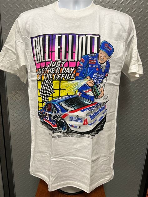 Nos Vintage Bill Elliott Coors Light Shirt L Gem