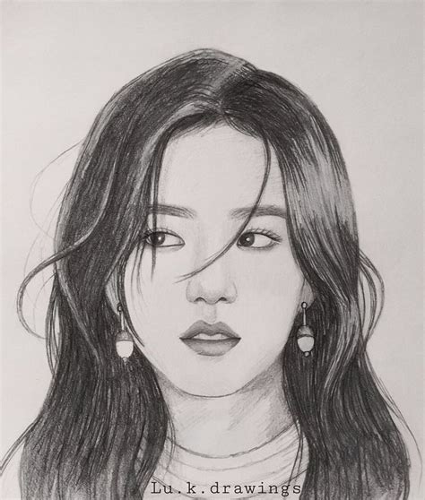 283 Likes, 12 Comments - Lu (@lu.k.drawings) on Instagram: “Jisoo! 🖤💗 #지수 . . . #blackpinkart # ...