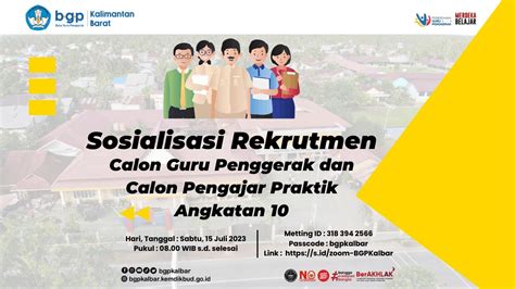 Sosialisasi Rekrutmen Calon Guru Penggerak Cgp Dan Calon Pengajar