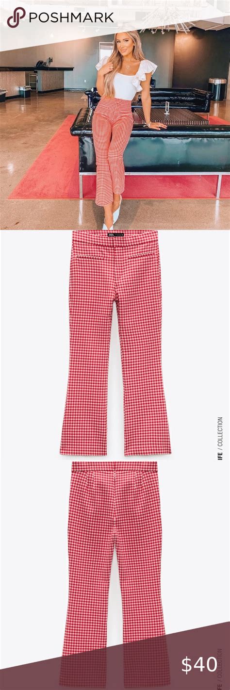 Zara Gingham Pants Gingham Pants Zara Pants Two Piece Pant Set