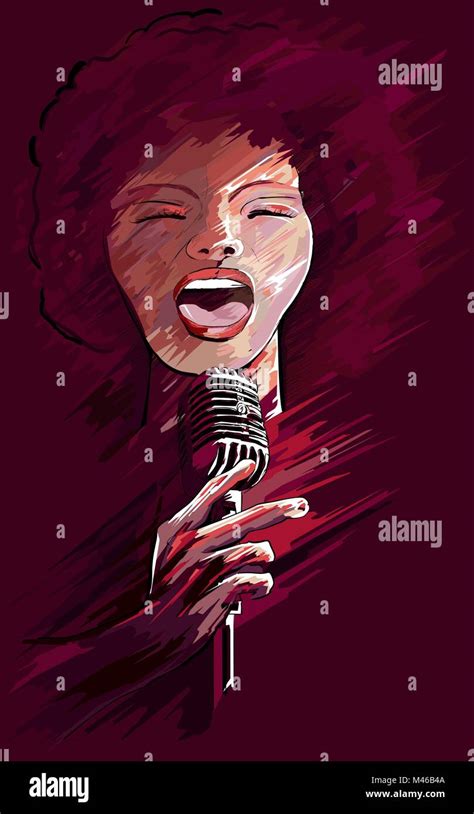 Vector Illustration Female Singer Singing Hi Res Stock 56 Off