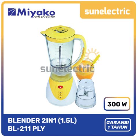 Miyako Blender BL 211 PLY Plastik 1 5 L BL211PLY BL 211PLY BL