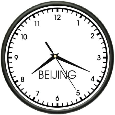 AMSTERDAM TIME Wall Clock world time zone clock office business ...