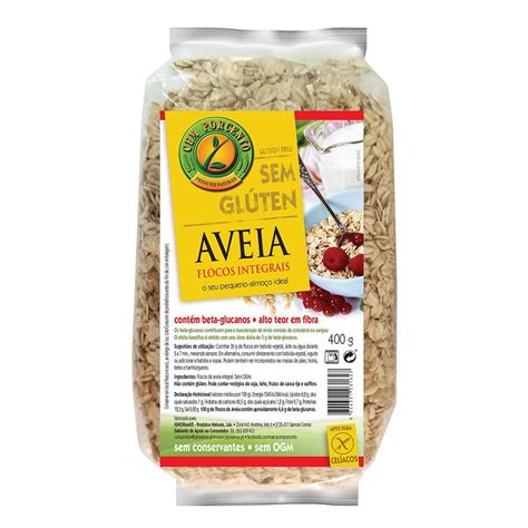 Cem Porcento Flocos de Aveia Finos sem glúten 400g Ecoonatural