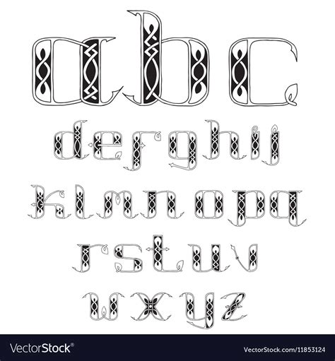 Celtic Decorative Font Shelly Lighting