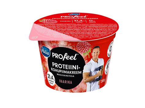 valio profeel protein curd cream raspberry  valio