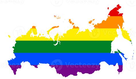 Lgbt Flag Map Of The Russia Png Rainbow Map Of The Russia In Colors Of