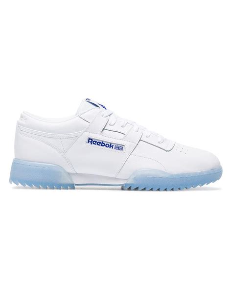 Reebok White Workout Clean Ripple Ice Sneakers For Men Lyst Uk