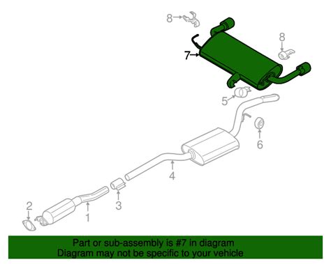 CV6Z 5A289 E Muffler W Tailpipe 2013 2019 Ford Escape Ford OEM