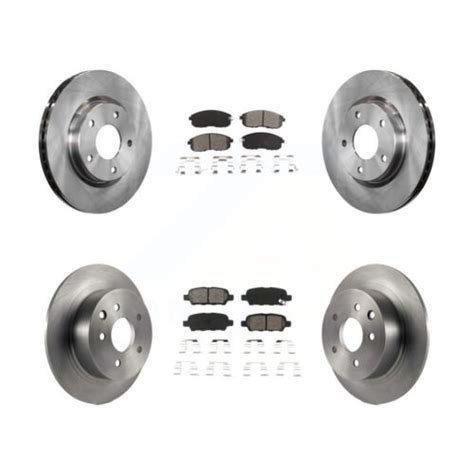 Front Rear Disc Brake Rotors And Semi Metallic Pads Kit For Nissan