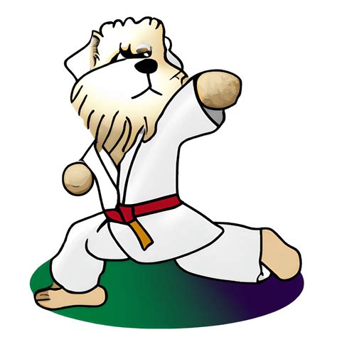 Dog Doing Karate · Creative Fabrica