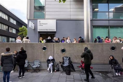 Desperate Holidaymakers Separated Into Three Lanes Outside Passport Office Liverpool Echo