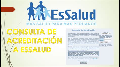 Consulta De Acreditaci N En Essalud Youtube