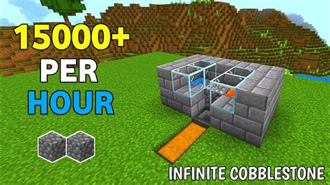 Easiest Cobblestone Farm Minecraft Pe 1 19 Cobblestone Generator 1 19