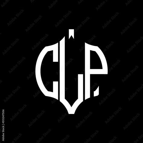 Clp Letter Logo Clp Best Black Ground Vector Image Clp Monogram Logo