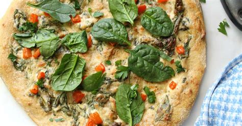 Vegan Roasted Garlic And Spinach White Pizza Recipe Samsung Food App