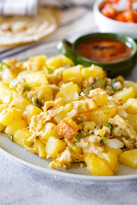 Papas Con Huevos Mexican Potatoes Breakfast Recipe