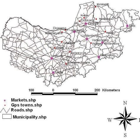 Map of North-West Province showing irrigation schemes Source:... | Download Scientific Diagram