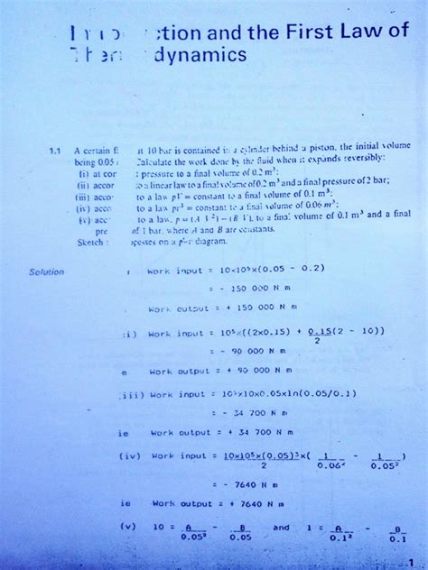 Thermodynamics by Eastop Mcconkey Solution Chapter 1 PDF | PDF